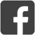 Facebook social media grey icon.